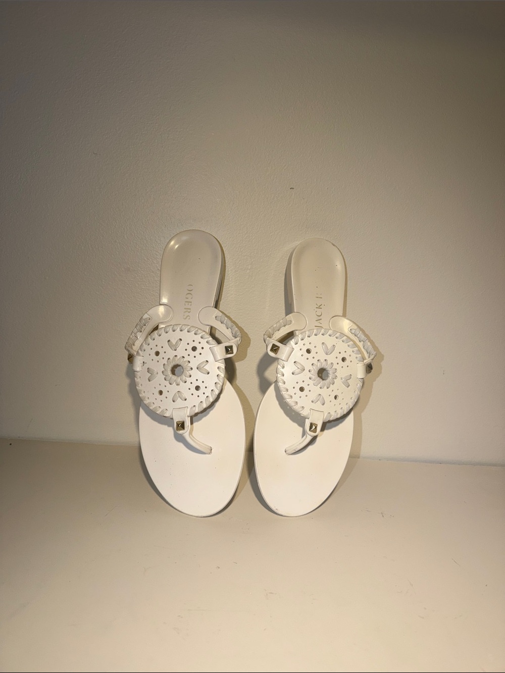 Jack Rogers White Jelli Sandal. Sz 8